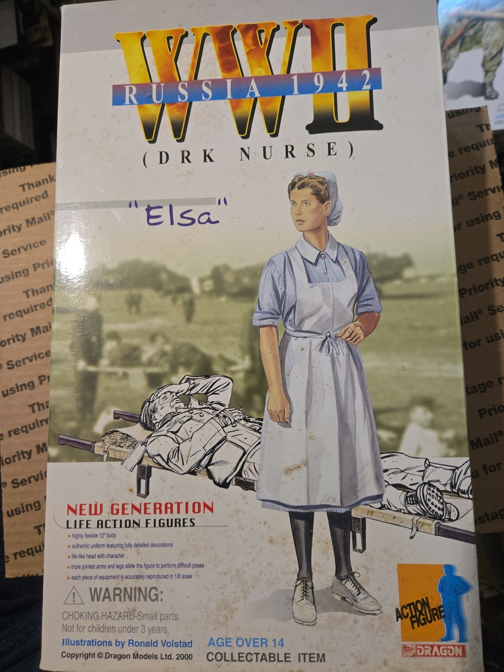 WWII Russia 1942 DRK Nurse Elsa Action Figure - White & Light Blue